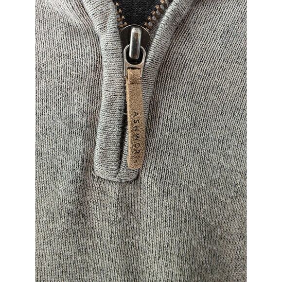 Ashworth Golf Mens Sweater Gray Quarter Zip Mens Sz XL Country Club Preppy Fall - Picture 3 of 5
